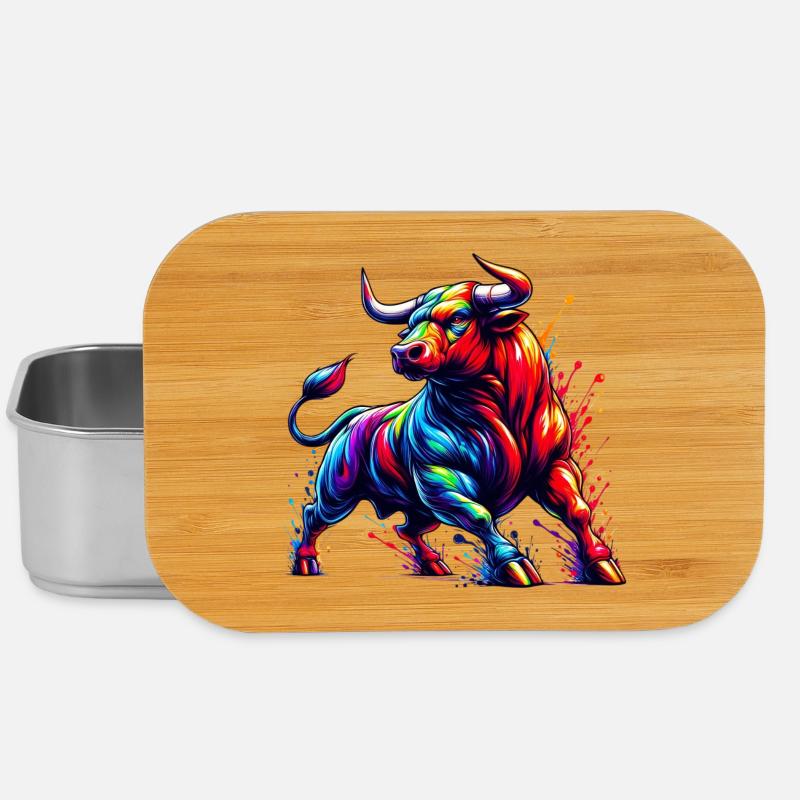 Stier - Lunch Box - Silber