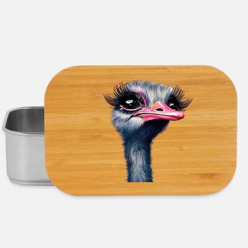 Straußen-Make-up - Lunch Box - Silber