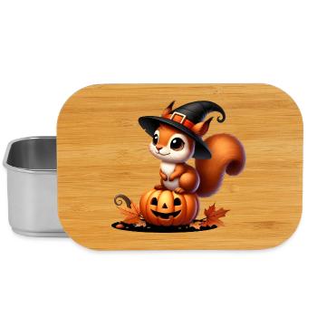niedliches Halloween-Eichhörnchen:Süßer Gruselspaß - Lunch Box - Silber - Vorne
