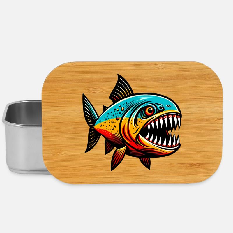 Piranha - Lunch Box - Silber