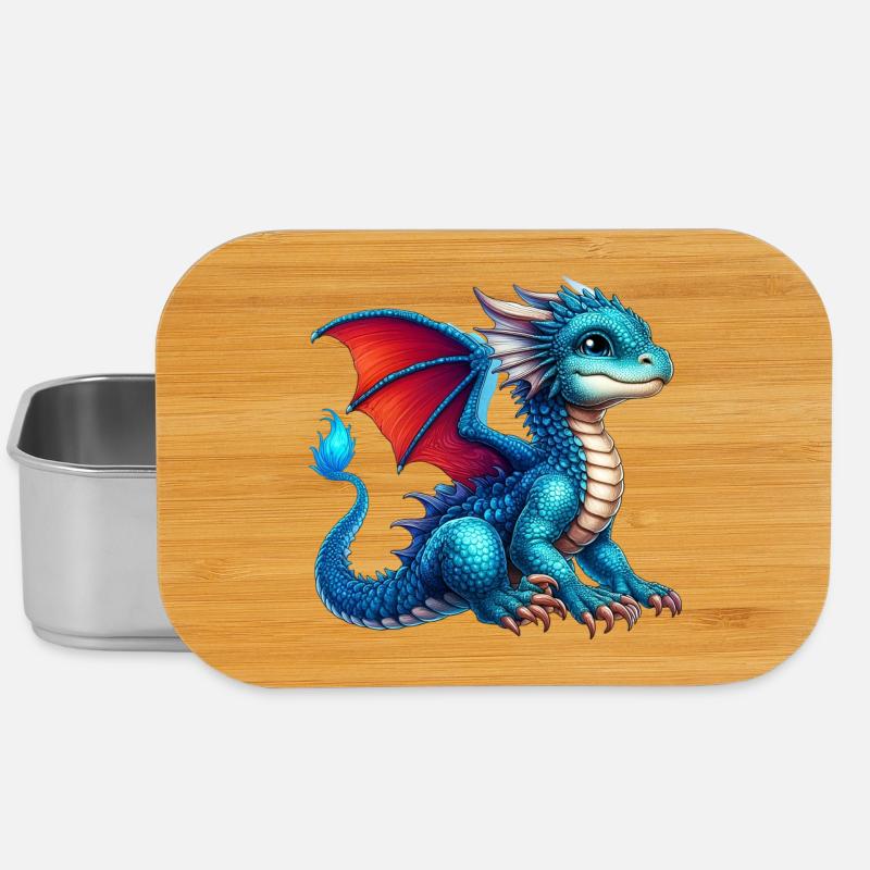 Drache - Lunch Box - Silber