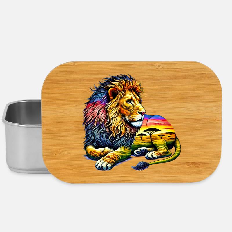 Löwe - Lunch Box - Silber