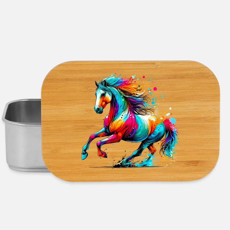 Pferd - Lunch Box - Silber