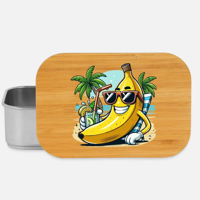 Entspannte Banane - Lunch Box - Silber