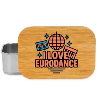 Eurodance Love Neon Design - Lunch Box - Silber - Vorne