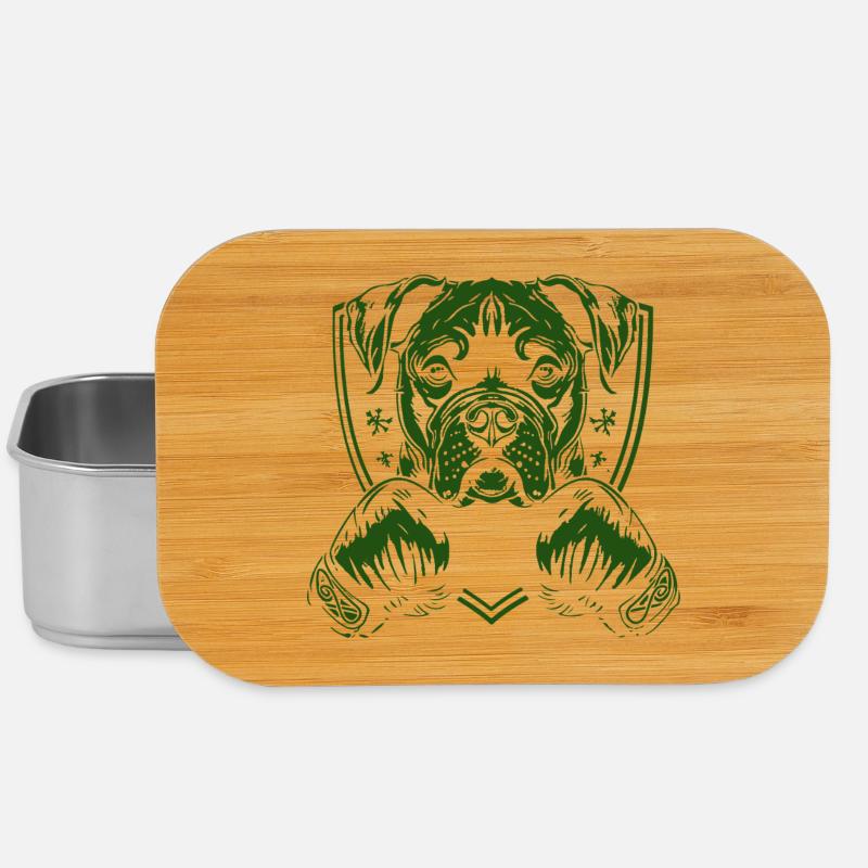boxer-hund- - Lunch Box - Silber