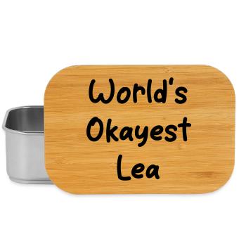 World's okayest Lea - Lunch Box - silver - Front