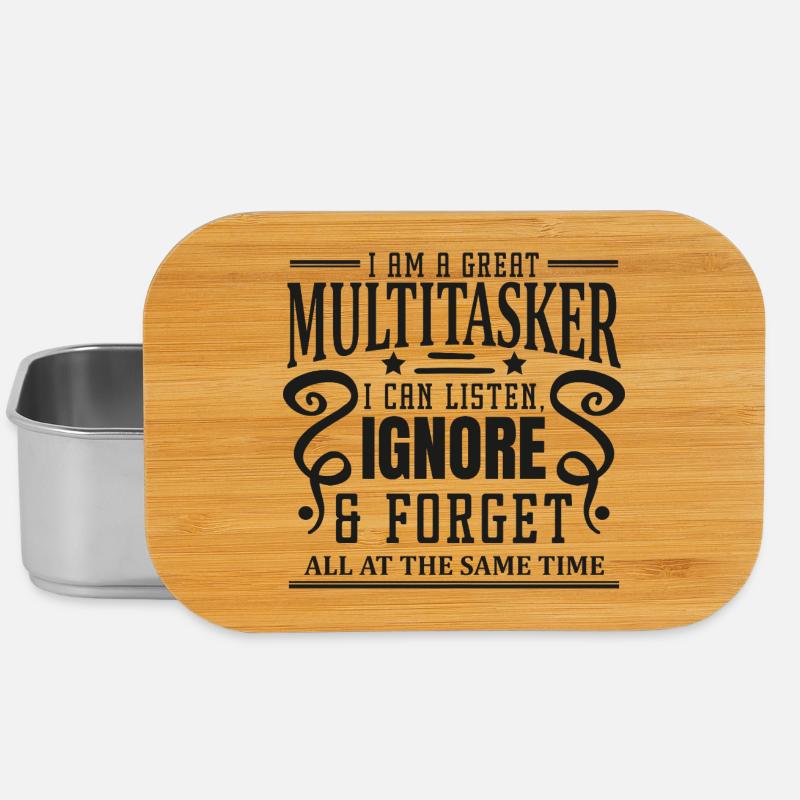 Multitasker: listen, ignore &amp; forget - Lunch Box - silver