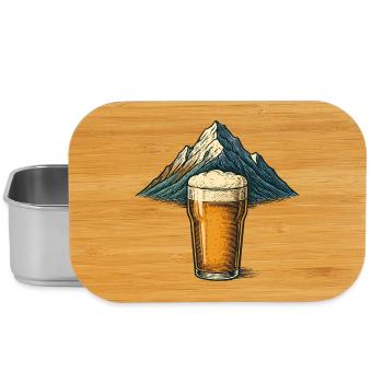 Bergbier Berglandschaft - Lunch Box - Silber - Vorne