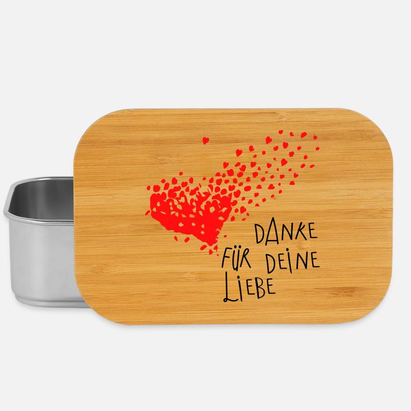 Danke Herz - Lunch Box - Silber