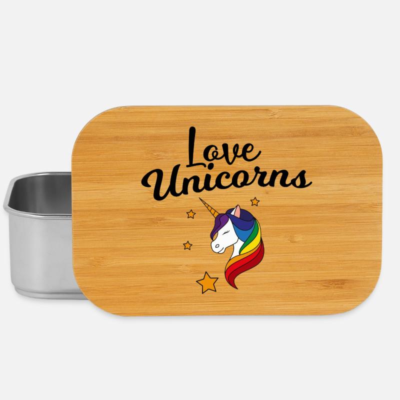 Rainbow Unicorn Star Magic - Lunch Box - silver