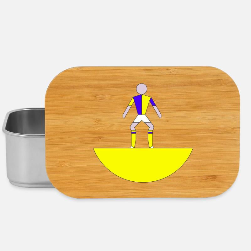 Subbuteo Abstract Figure on Yellow Base - Lunch Box - silver
