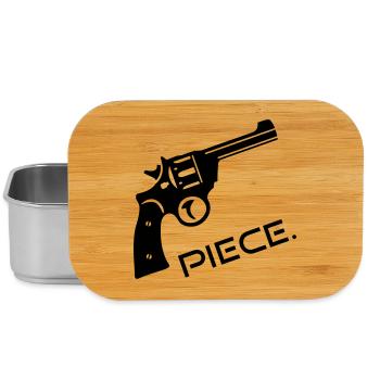 Revolver Waffe Wumme Piece - Peace - Lunch Box - Silber - Vorne