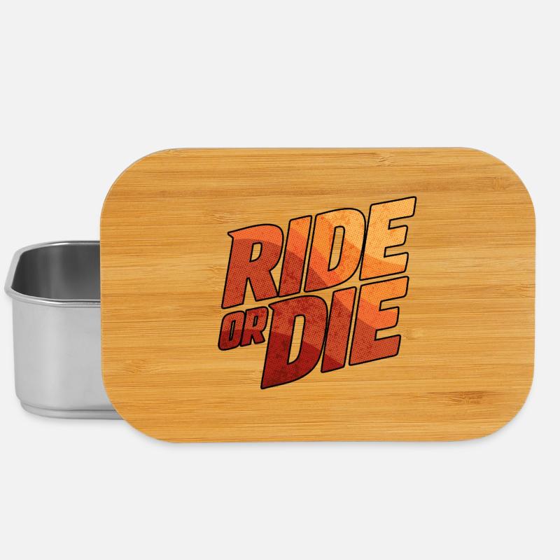 Typographie Ride or Die - Boîte à goûter - argent