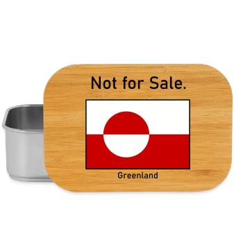 Non à vendre - Drapeau du drapeau du Groenland de Grönland - Boîte à goûter - argent - Devant