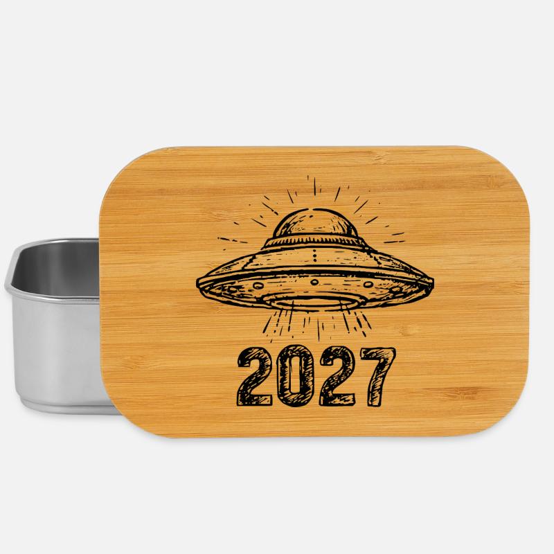 Spaceship black - Lunch Box - silver