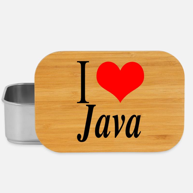 Ich liebe Java - Lunch Box - Silber