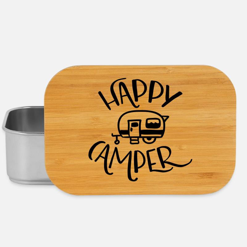 Happy Camper - Lunch Box - Silber