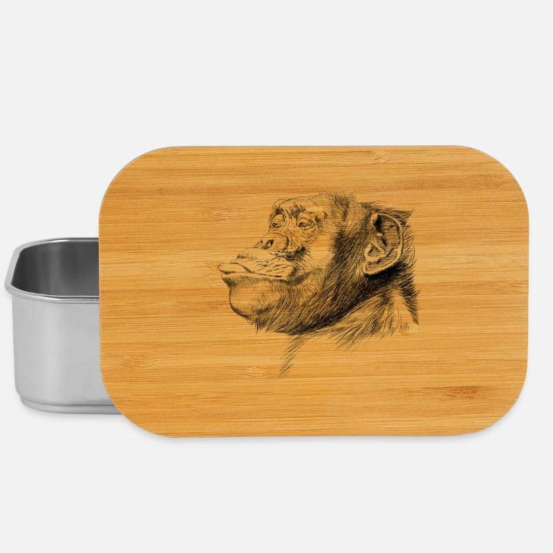 Affe - Lunch Box - Silber