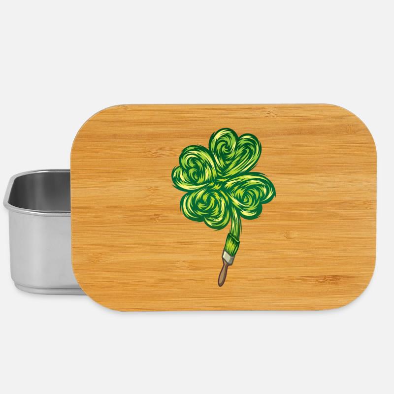 Clover - "I make my own luck" - Lunch Box - Silber