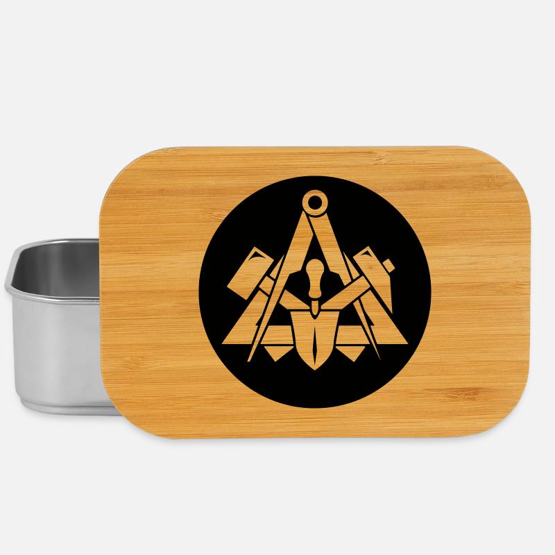 Zunftzeichen Maurer - Lunch Box - Silber
