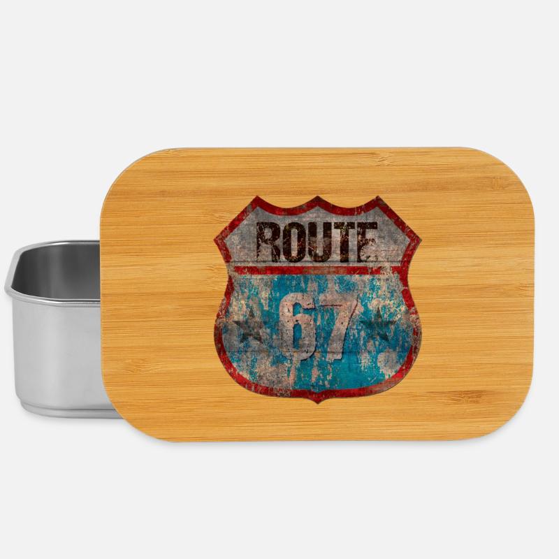Rustic Route 67 Schild Design - Lunch Box - Silber