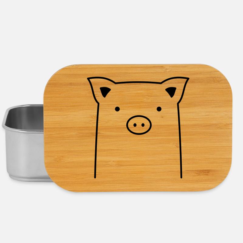 Schweinchen Schwein Ferkel Geschenk - Lunch Box - Silber