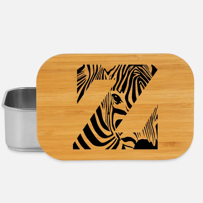 Zebra Mix Mono Black - Lunch Box - silver