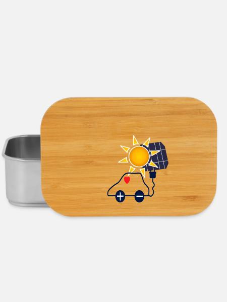 Sonnenkraft Auto mit Solarpanel - Lunch Box - Silber