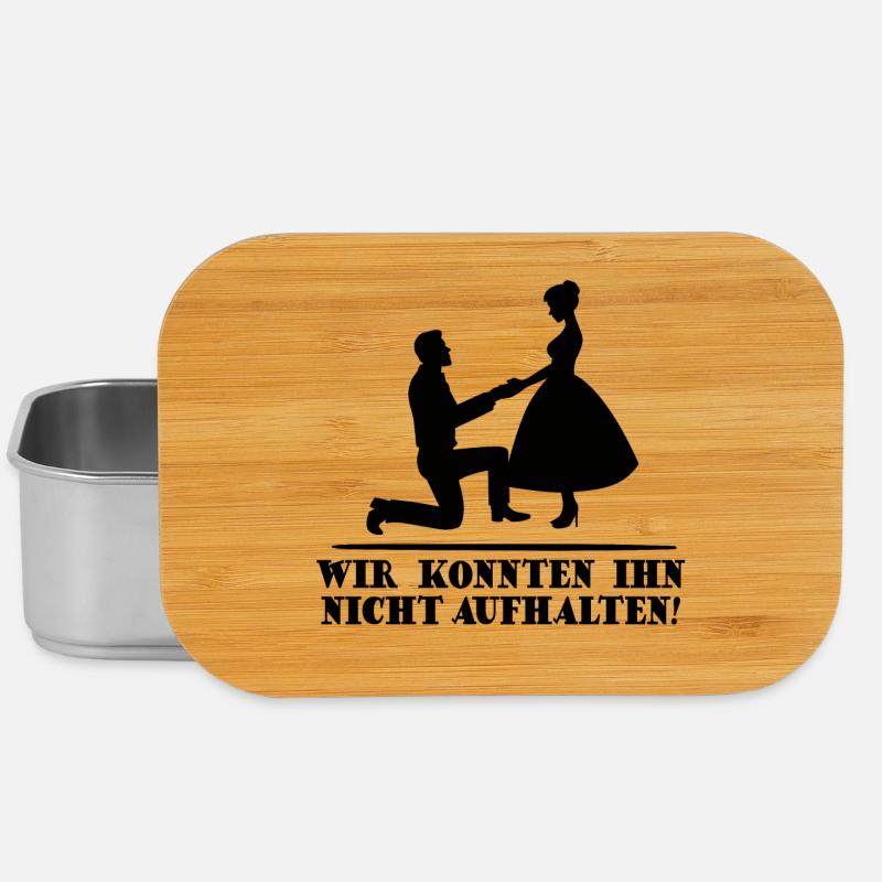 Junggesellenabschied Lustiger Spruch JGA Polterer - Lunch Box - Silber