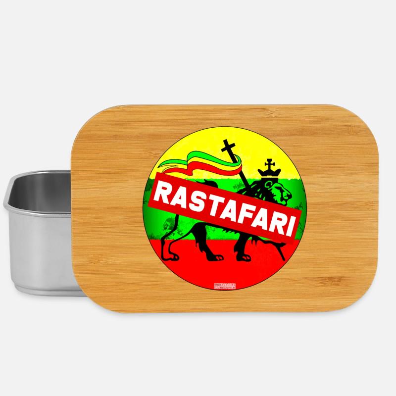 Bannière du Lion rastafari - Boîte à goûter - argent