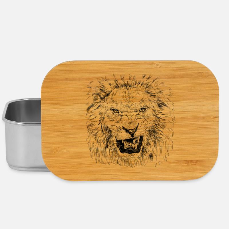 Lion - Boîte à goûter - argent