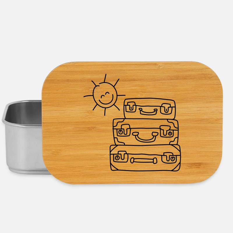 koffer sonne urlaub - Lunch Box - Silber