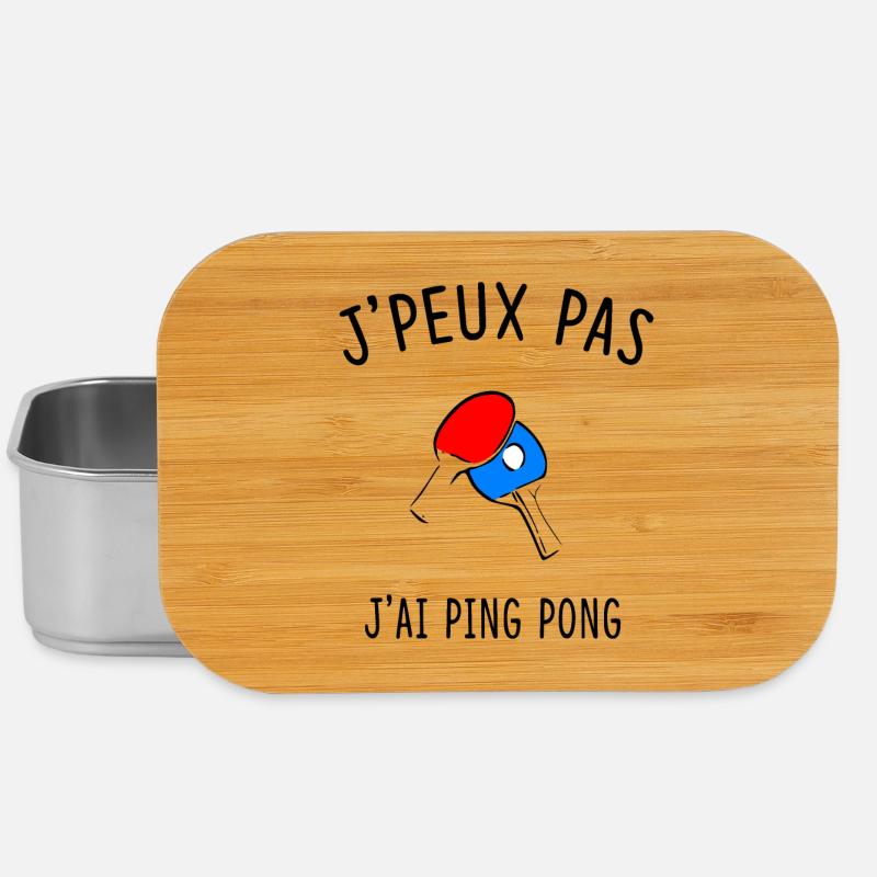 J'PEUX PAS J'AI PING PONG - Boîte à goûter - argent