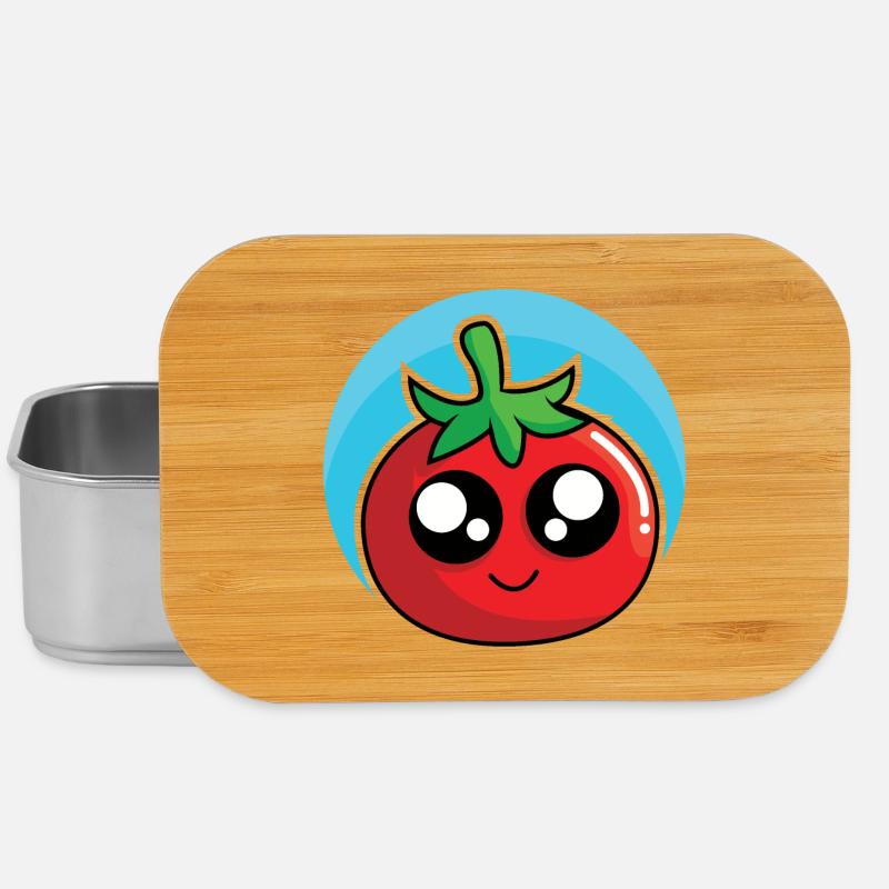 Fröhliche Tomate - Lunch Box - Silber
