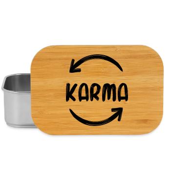 Karma renaissance bouddhisme spiritualité dire - Boîte à goûter - argent - Devant