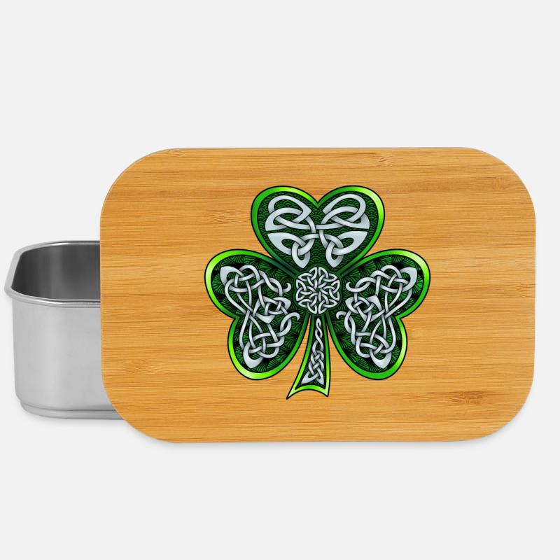 Shamrock celtique - Boîte à goûter - argent