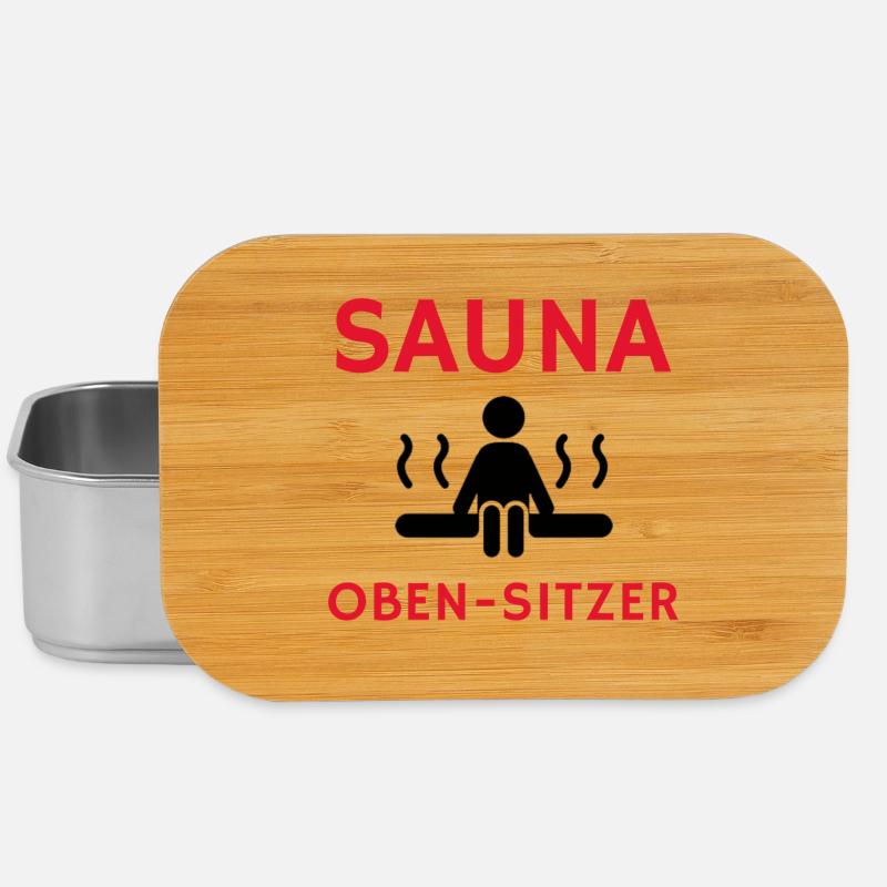 Cooler Spruch: Sauna Geschenk, Geschenkidee, Sauna - Lunch Box - Silber