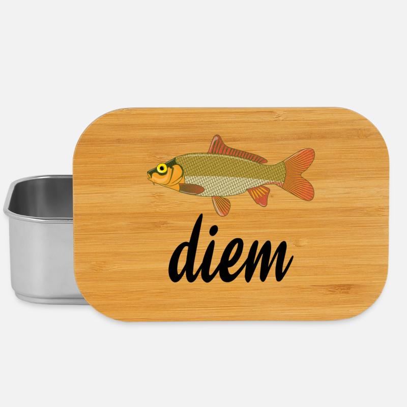Poisson doré écailles orange - Boîte à goûter - argent