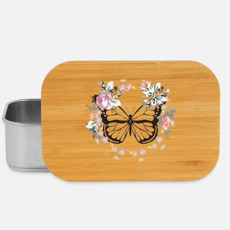 Schmetterling - Lunch Box - Silber