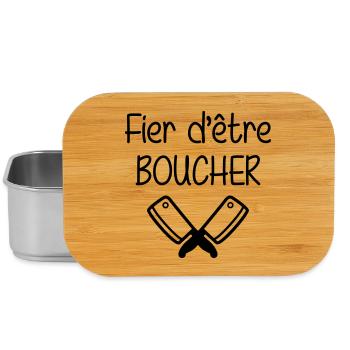 Fier d'être boucher - Boîte à goûter - argent - Devant