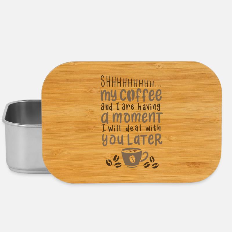 Kaffee Spruch - Lunch Box - Silber