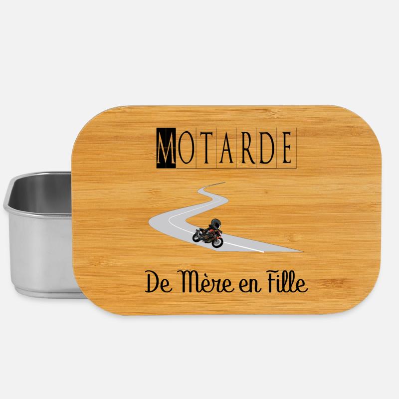 Motarde de Mère en Fille Moto - Boîte à goûter - argent