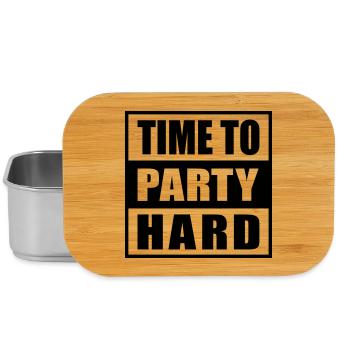 Time to Party Hard saying for funny party animals - Lunch Box - silver - Front