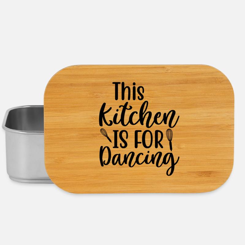 This Kitchen Is For Dancing Spruch - Lunch Box - Silber