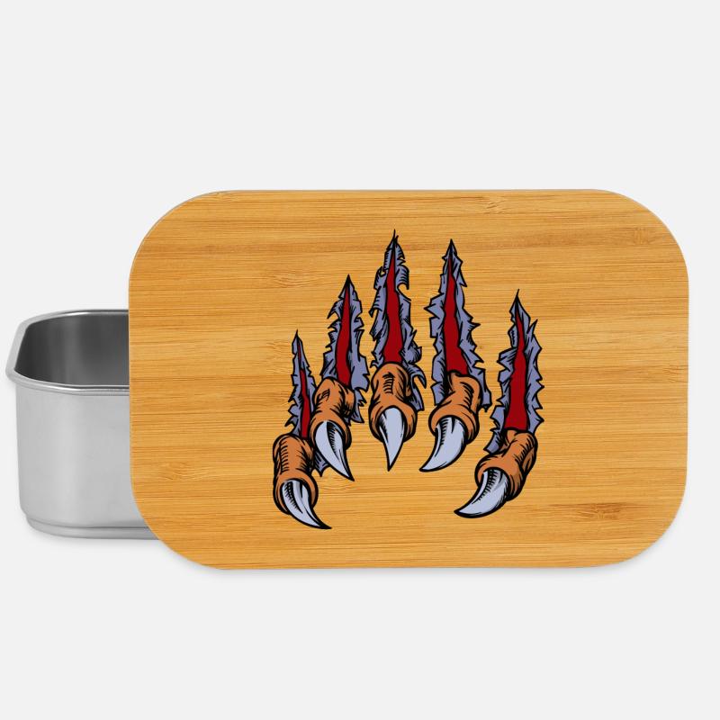 Tier Krallen - Lunch Box - Silber