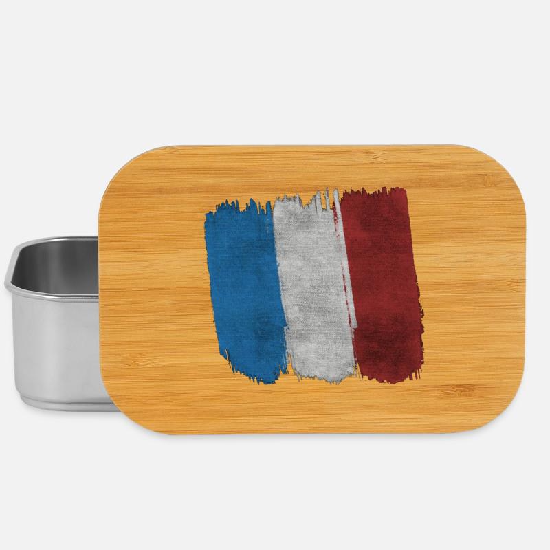 Drapeau Français - Boîte à goûter - argent