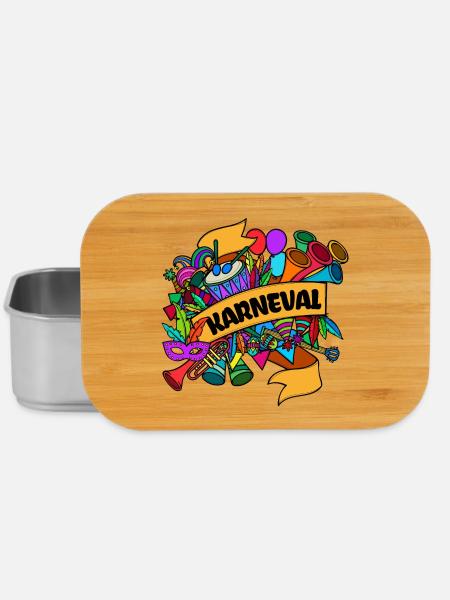 Faschingsumzug Karneval Fasching Masken - Lunch Box - Silber