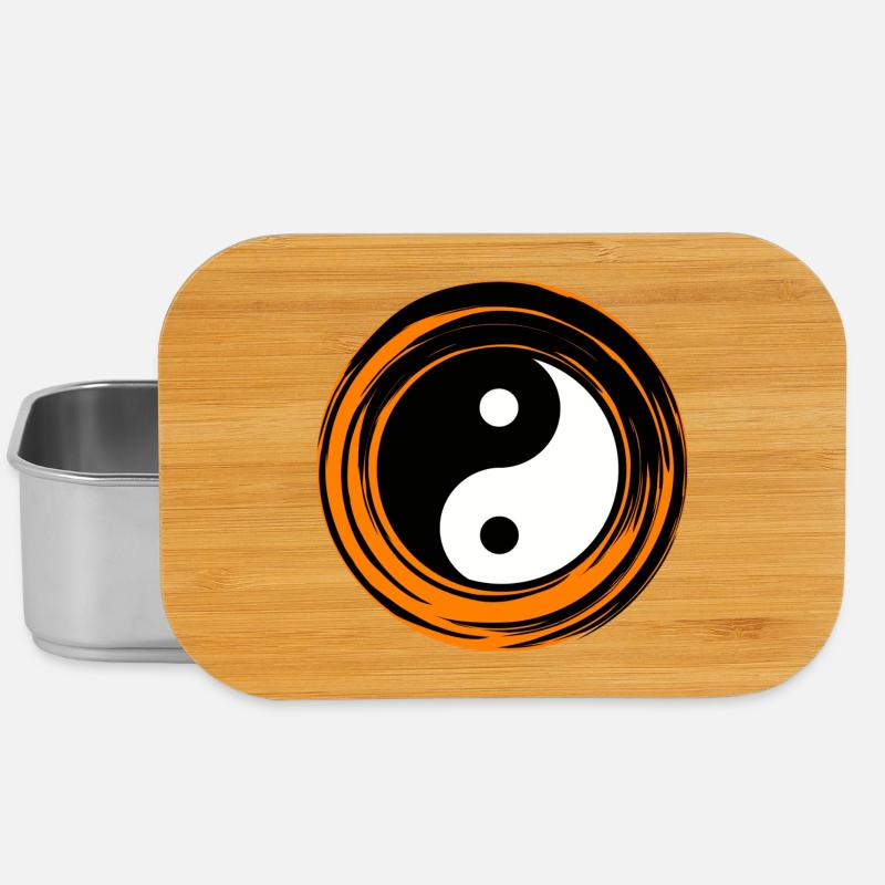 Yin-Yang orange - Lunch Box - Silber
