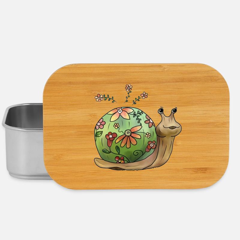 Blumenschnecke - Lunch Box - Silber